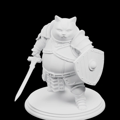 Фигурка рыцаря кошки