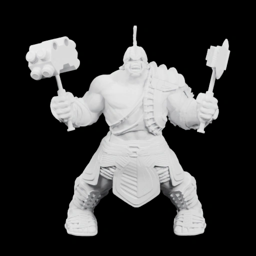 Фигурка воина с молотами