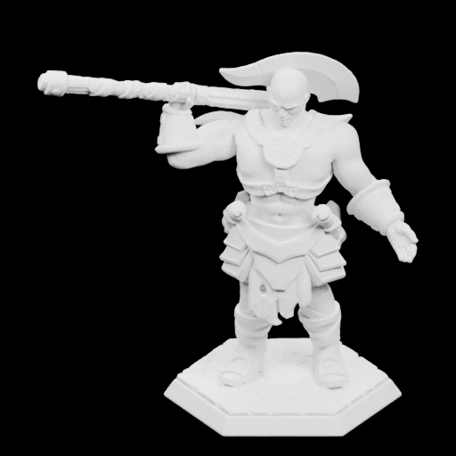 Фигурка воина с оружием