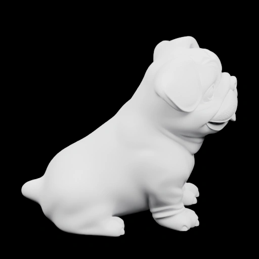 Сидячая фигурка собаки