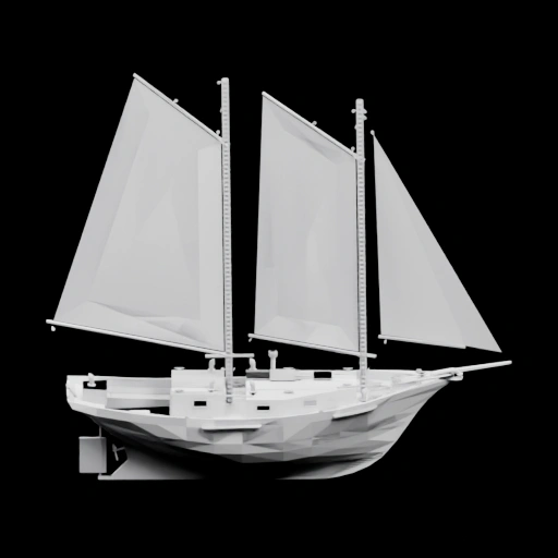 Парусник с тремя мачтами