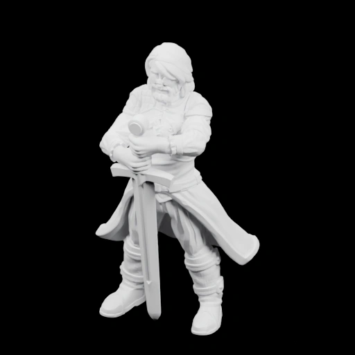 Фигурка воина с мечом