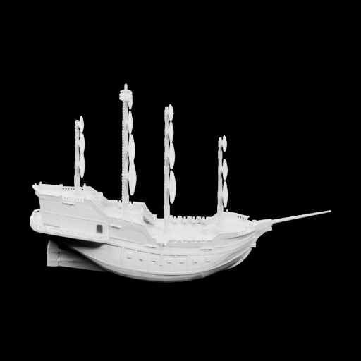 Корабль с мачтами