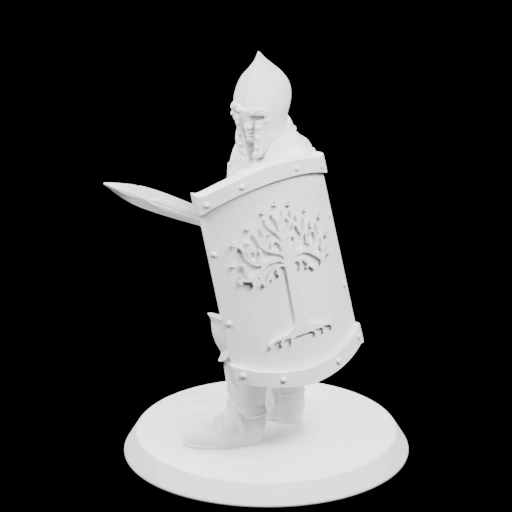 Фигурка воина с щитом