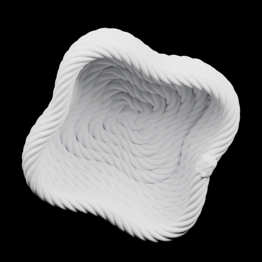 Вазон с витой веревкой