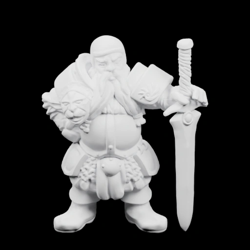 Фигурка воина с мечом