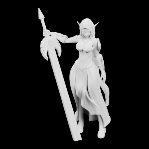 Фигурка эльфа с копьём