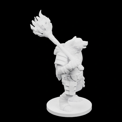 Фигурка воина с факелом