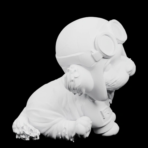 Собака в позе сидячей