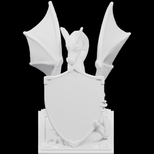 Фигурка дракона с щитом