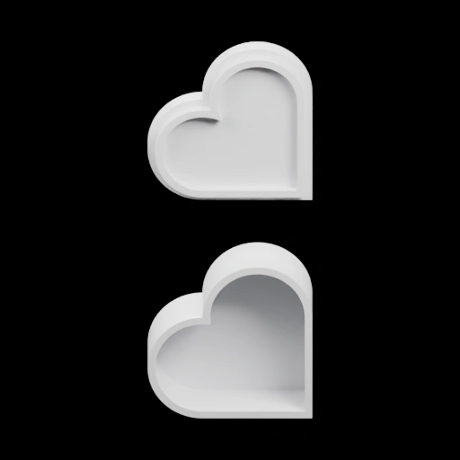 Сердечный декоративный элемент