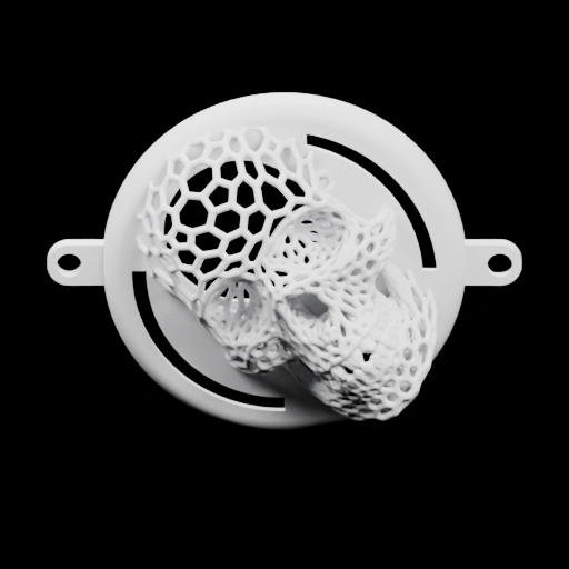 Декоративная крышка с черепом