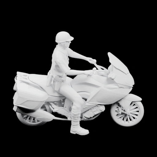 Мотоцикл с водителем