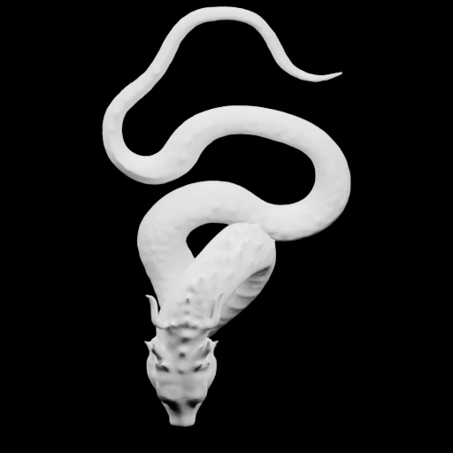 Змея с поднятым хвостом