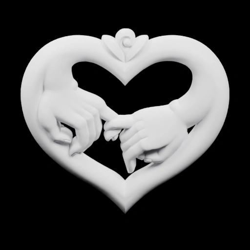 Сердце с переплетёнными руками