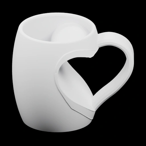 Чашка с сердечным держателем