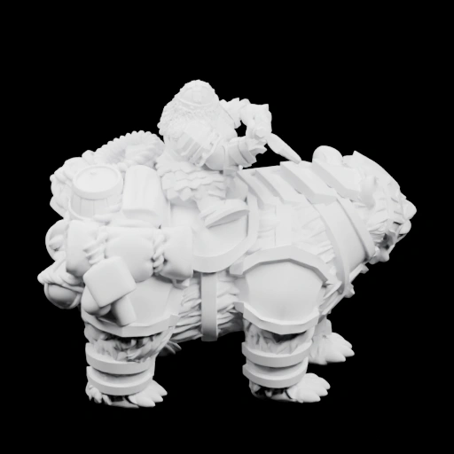 Фигурка всадника на медведе