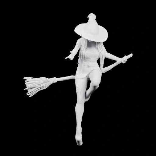 Фигурка ведьмы на метле