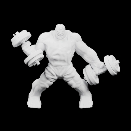 Фигурка атлета с гантелями