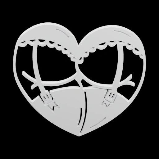 Сердце с кружевами