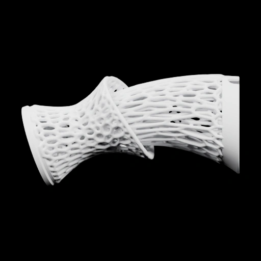 Изогнутая структура с перфорацией