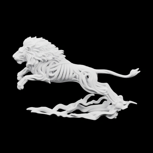 Скачающий лев