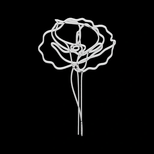 Роза в стиле линейного искусства