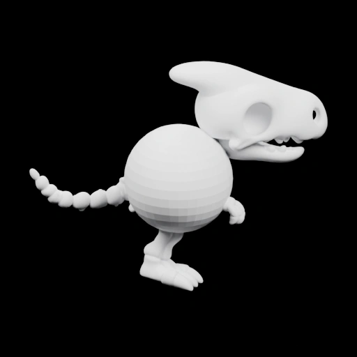 Динозавр в стиле кубизма