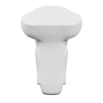 Подставка с массивным верхом и узкой опорой, имитирующая форму головы Моаи