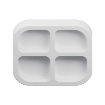 Невысокий лоток с четырьмя прямоугольными отделениями