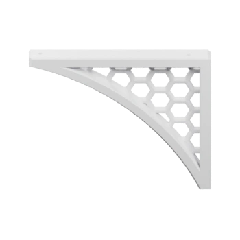 Угловой кронштейн с решётчатыми ребрами и крепёжными отверстиями