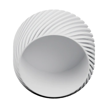 Кашпо со спиральной ребристой текстурой