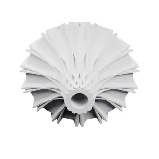 Спиральная коническая ваза с рифлением