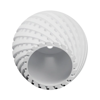 Кашпо со спиральными ребрами и декоративным краем