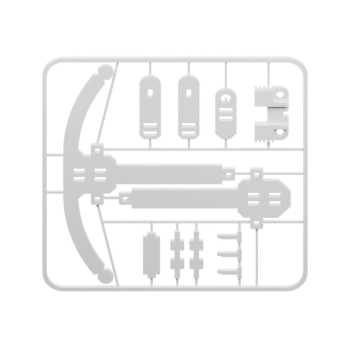 Набор деталей на рамке для сборки мини‑арбалета