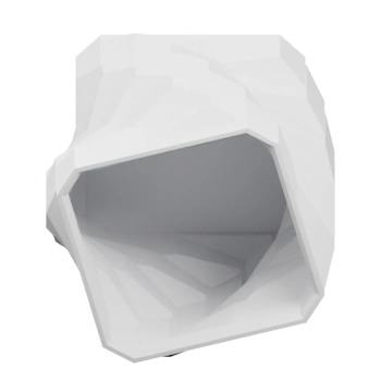 Гранёное кашпо с закрученной геометрией