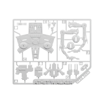 Комплект деталей на литнике для сборки модели шагохода